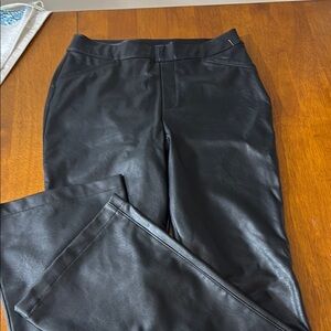 Black Faux Leather Pants